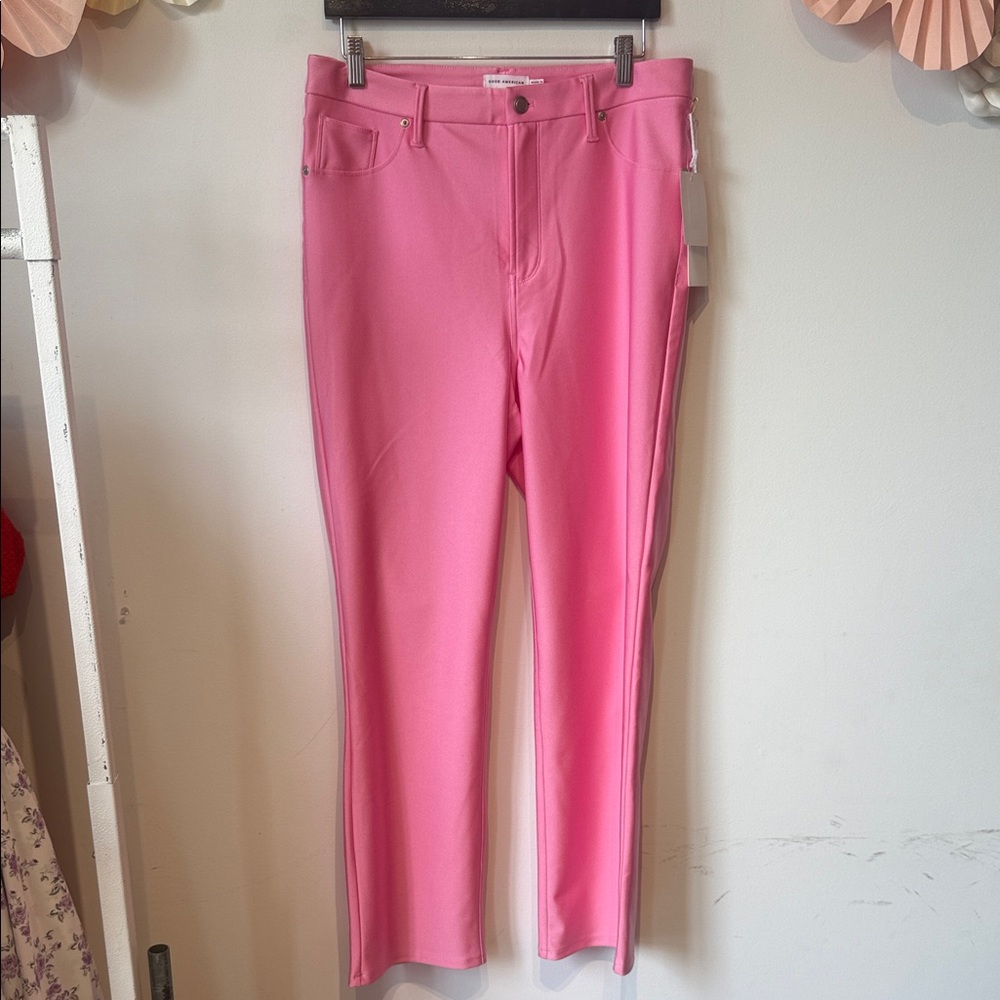 Good American pink trouser pant size Xlarge NWT